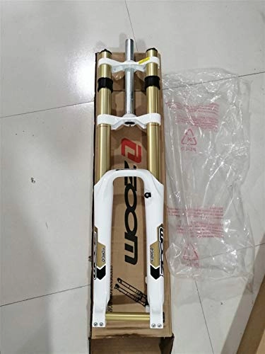 Mountain Bike Fork : QCMYJM Bicycle forks Fork Mountain bicycle MTB 680 DH Downhill Suspension fork 26 for Bike 26" Travel 180mm Mountian bike Fork (Color : White)