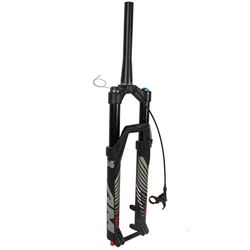 Mountain Bike Fork : QCMYJM Bicycle forks MTB Bicycle Suspension fork 26 / 27.5 / 29inch Air Fork Damping adjustment Travel 140mm Thru Mountain Bike Cone tube Front fork (Color : 26 Cone Thru)
