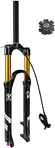 Mountain Bike Fork : QDY -26 / 27.5 / 29 Air MTB Suspension Fork, Manual / Remote Lockout Mountain Bike Forks Rebound Adjust 1-1 / 8" Straight / Tapered Tube QR 9Mm Travel 140Mm, Straight Remote, 29 inch