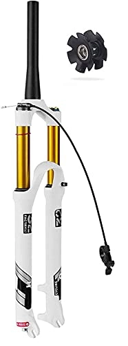 Mountain Bike Fork : QDY -26 / 27.5 / 29 Inch MTB Suspension Fork Travel 140MM, Straight / Tapered Tube QR 9Mm Manual / Remote Lockout Mountain Bike Front Forks, Tapered Remote, 26