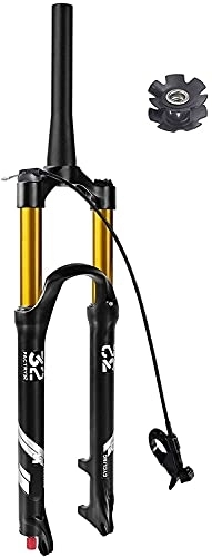Mountain Bike Fork : QDY -Mountain Bicycle Suspension Forks, 26 / 27.5 / 29 Inch MTB Bike Front Fork with Rebound Adjustment 140MM Travel, 1-1 / 8" Straight / Tapered Mountain Bike Fork, Tapered Remote, 27.5 inch