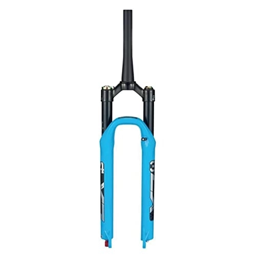 Mountain Bike Fork : QHIYRZE 26 27.5 29 Mountain Bike Suspension Forks Travel 100mm MTB Air Fork Rebound Adjustable 39.8mm Tapered Fork QR 9mm Manual Lockout (Color : Blauw, Size : 29'')