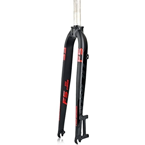 Mountain Bike Fork : QHIYRZE Mountain Bike Rigid Fork 26 / 27.5 / 29'' Bicycle MTB Rigid Forks Ultralight Aluminum Alloy Rigid Fork Disc Brake 1-1 / 8 QR 9mm 872g (Color : Red, Size : 27.5'')