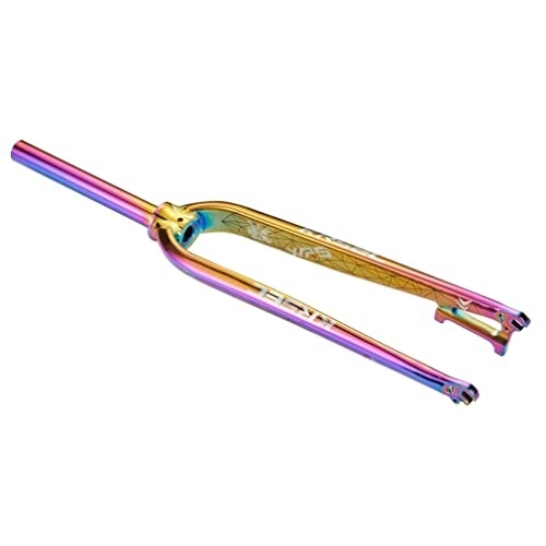 Mountain Bike Fork : QHIYRZE MTB Rigid Fork 26 / 27.5 / 29 Inch Mountain Bike Fork Disc Brake Aluminum Alloy Bicycle Fork 1-1 / 8 Straight Tube Front Fork Quick Release 9mm (Color : Colorful)