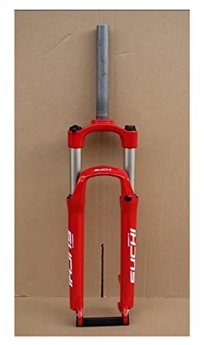 Mountain Bike Fork : QHY Mountain Bike Suspension Fork 26 Inch Downhill Fork Straight Tube 1-1 / 8" Disc Brake Stroke 100mm QR MTB Bicycle Forks 2400g (Color : Red)