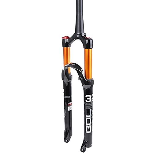 Mountain Bike Fork : QIANGU Mountain Bicycle Suspension Forks 26 / 27.5 / 29 Inch MTB Bike Air Front Fork Tapered Tube 1-1 / 2" Disc Brake Bicycle Air Fork QR 9mm Travel 100mm For 1.5-2.45" Tires (Size : 26 inch)
