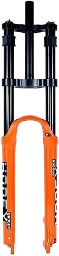 Mountain Bike Fork : QIANMEI bike forks DH Mountain Bike Downhill Suspension Fork ，26 27.5 29 Inch XC MTB Air Fork ，Travel 140mm Double Shoulder 1 / 1-8 Straight Front Fork Disc Brake (Color : Orange, Size : 29'')