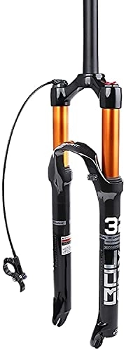 Mountain Bike Fork : Qjkmgd Mountain Bicycle Front Fork MTB Bike Air Suspension Fork，26 / 27.5 / 29 Inch Straight Steerer And Remote Lockout For MTB / XC / AM / Offroad Bike Bicycle front fork (Color : A, Size : 26 inches)