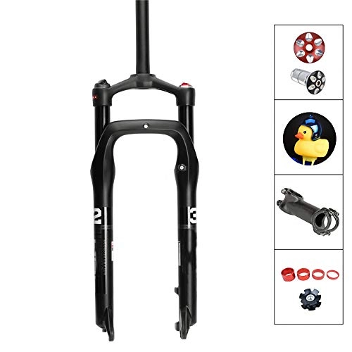 Mountain Bike Fork : QQKJ Line Control / Hand Control Bicycle Fork Suspension Forks Magnesium Aluminum Alloy Straight Tube, 100mm Travel for 26Inch, Handcontrol26