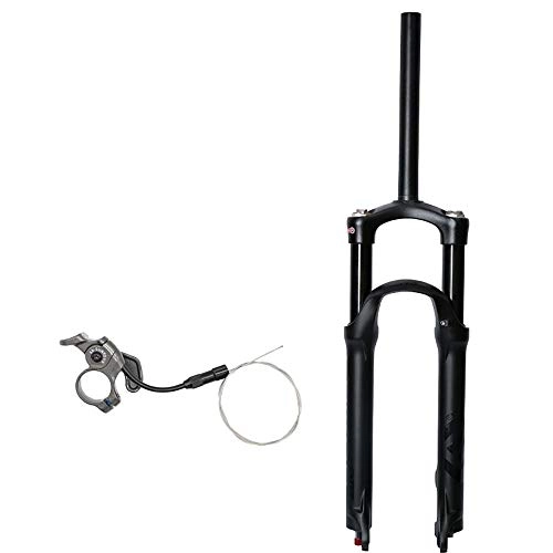 Mountain Bike Fork : QXFJ 26 / 27.5 / 29 Inches Mountain Bike Front Fork / Bicycle MTB Fork, Remote Control / Air Fork / Pure Disc / Standpipe 28.6 * 255mm / Stroke 100mm / Opening 100mm / Disc Support 185MM