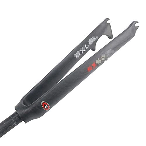Mountain Bike Fork : QXFJ 700C Bicycle Front Fork, Bicycle MTB Fork / Disc Brake Carbon Fork / Hard Fork / Standpipe 28.6 * 300mm / Opening 100mm / Diameter 1-1 / 8" / Full Length 670mm / 3K Matte