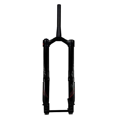Mountain Bike Fork : QYLOZ Outdoor sport Pasak Fat Bike Fork 26 * 5.0 Air Suspension Fork Thru Axle 15 * 150mm Conical Tube 1 1 / 8-1 1 / 2 Disc Brake Mountain Bicycle Plug (Color : Black)
