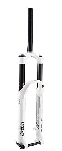 Mountain Bike Fork : Rock Shox My16 Pike 27.5-inch Maxlelite 15 Dual Position Air 160 Crown Adjuster Alum Str Tapered Disc with Service Kit and Shock Pump - White
