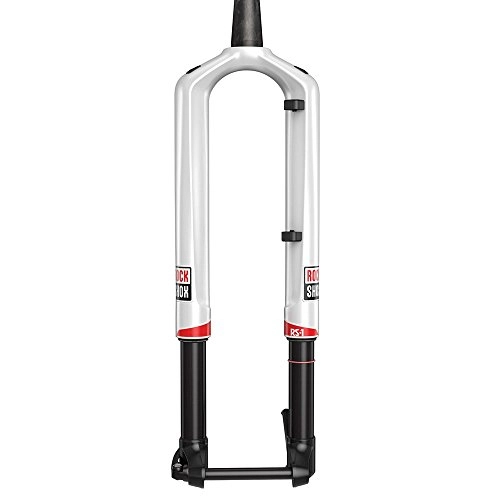 Mountain Bike Fork : Rock Shox My16 Rs1 Acs Solo Air 100 27.5-inch Predictive Sterring White / Red, Fast Black, Accelerator Xloc Remote Right Carbon Str Tapered with Service Kit, Bleed Kit and Shock Pump
