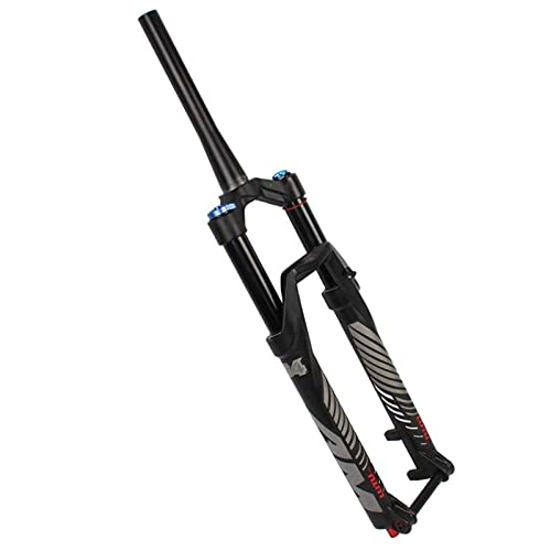Mountain Bike Fork : RTYUIO Suspension Damping Air Fork, 26 / 27.5 / 29 Inch Shoulder Control 1-1 / 2”Off-Road MTB Front Suspension Forks (Shoulder control 27.5")