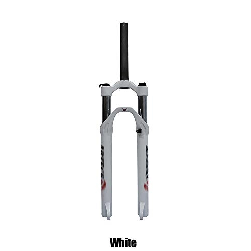 Mountain Bike Fork : RXX666 Mountain Bicycle Suspension, 26 Inch 27.5 Inch Magnesium Alloy Suspension Mechanical Spring Lock Shock Absorber, Shock Travel: 100mm, Black, White