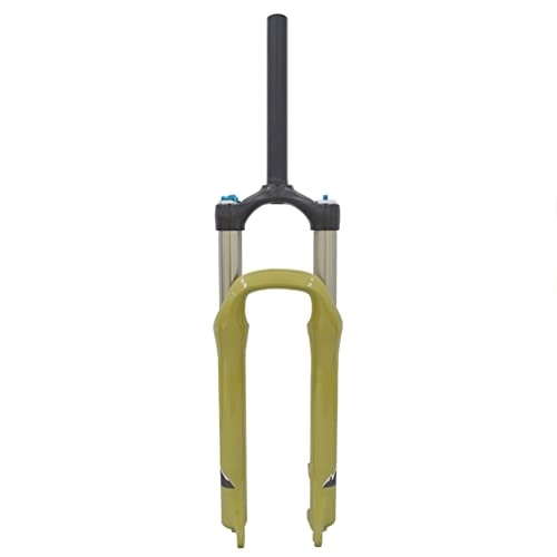 Mountain Bike Fork : Samnuerly Mountain Bike Suspension Fork 26 Inch MTB Air Fork 80mm Travel 1-1 / 8 Disc Brake Bicycle Front Fork 9mm (Color : Yellow 26inch)