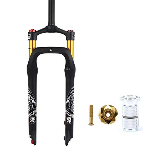 Mountain Bike Fork : SASCD 26 * 4.0" Fat Bike Air Suspension Fork 120mm Snow Beach MTB Bicycle Forks 26" Bicycle Supention Fork Cycle Accessories (Color : Red)