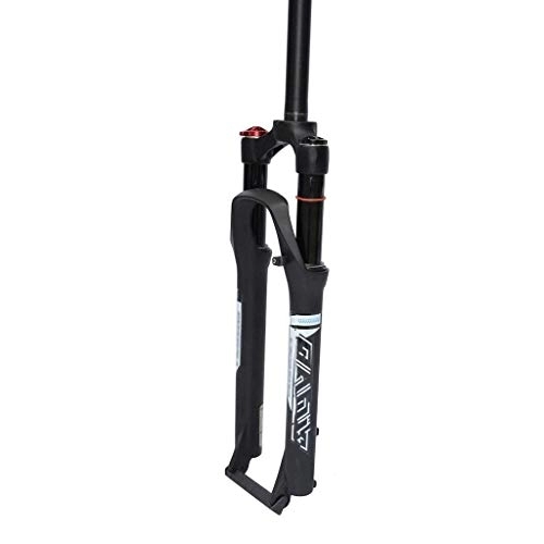 Mountain Bike Fork : SEESEE.U Bicycle Fork Suspension Bike Forks Bike Suspension Fork Mountain Bike Front Fork 27.5 Inch Lock Front Fork Shoulder Control Wire Control Black Inner Tube Magnesium Alloy Gas