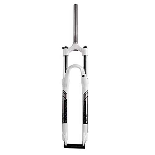 Mountain Bike Fork : Sharplace 28.6mm Bike Fork Rebounding Adjustment Alloy Air Pressure 26'' / 27.5'' / 29'' Straight / Tapered Forks Shock Absorber 100mm Travel Front Fork - 27.5inch White