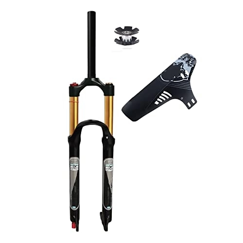 Mountain Bike Fork : SHENYI 26 / 27.5 / 29 Inch Travel 140mm MTB Air Suspension Fork, QR 9mm Straight / Tapered Tube XC AM Ultralight Mountain Bike Front Forks (Color : StraightManual27.5in)