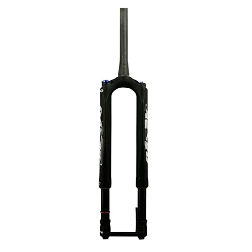 Mountain Bike Fork : SHENYI Bicycle Carbon Fork MTB Mountain Bike Air 27.5 29" Thru-axle15MM*100 Predictive Steering Suspension oils and Gass (Color : Matte black black)