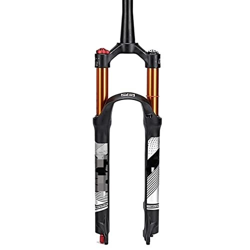 Mountain Bike Fork : SHENYI MTB Air Fork 26 27.5 29 Bicycle Suspension Fork Straight Tapared Mountain Bike Fork with Rebound Adjustment 120mm Travel (Color : 26-Manual-Tapared)