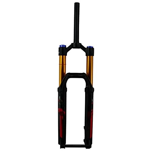 Mountain Bike Fork : SHENYI Mtb Bike Fork Mountain Bicycle Air suspension Forks 27.5" 29 er 1-1 / 8 1-1 / 2 39.8 Resilience Thru Axle 15 x 110 Damping Rebound (Color : 27.5 Red Straight)