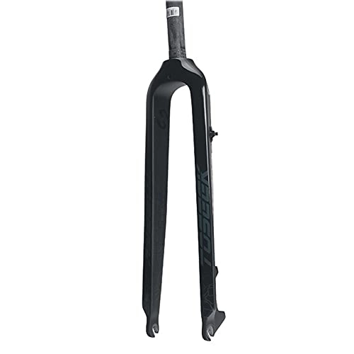Mountain Bike Fork : SHHMA Carbon Fiber MTB Bike Front Fork, Mountain Bike Ultralight Full Carbon Straight Tube Fork Bicycle Hard Fork Disc Brake, Black, 27.5inch