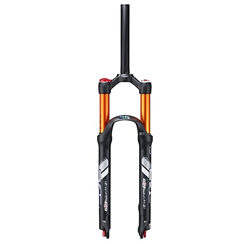 Mountain Bike Fork : SHHMA Mountain Bicycle Suspension Forks, MTB Bike Dual Air Chamber Front Fork Damping Tortoise and Hare Adjustment, Black, 26 inch