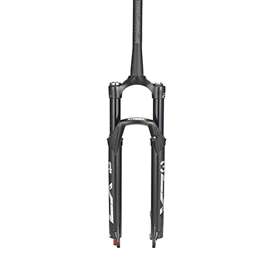 Mountain Bike Fork : SHHMA Mountain Bike Front Fork Straight / Tapered Tube Mountain Bike Black Tube Damping Gas Fork Bicycle Accessories, Tapered tube, 26inch