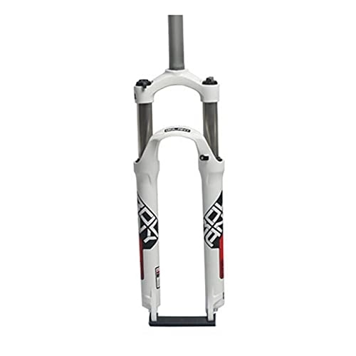 Mountain Bike Fork : SJHFG 26-Inch 27.5-Inch 29-Inch Aluminum Alloy Mechanical Fork Mountain Highway Bicycle Suspension Fork Bike Suspension Forks fork (Color : White red, Size : 27.5")