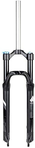 Mountain Bike Fork : SJMFGF Cycling Air Suspension Fork MTB Alloy Front Fork, for City Road Disc Brake Bike Accessories (Color : Black ash, Size : 26 INCH)