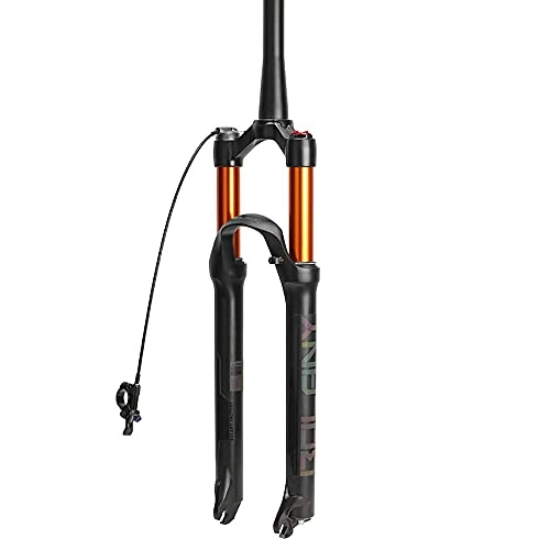Mountain Bike Fork : SKNB Bicycle front fork, magnesium alloy MTB bicycle suspension fork + suspension bike bicycle forks, 26 27.5 29 inch bicycle air fork, travel: 100