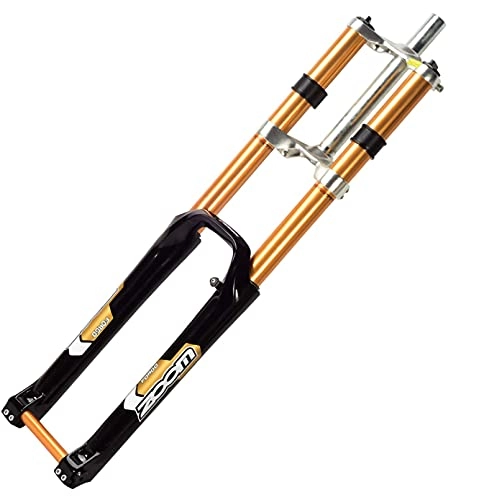Mountain Bike Fork : SKNB MTB bicycle suspension fork, mountain bike suspension fork 28.6 mm (1-1 / 8``) Downhill AM 680DH disc brake cylinder shaft 26 / 27.5 inch fork double shoulder oil pressure fork