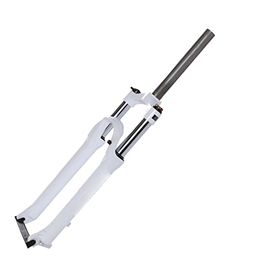 Mountain Bike Fork : SLDMJFSZ Air Suspension Fork 26 / 27.5 / 29" for Mountain Bike Air Downhill Rappelling Shock Absorber Straight Tube Ultralight Bicycle Fork, White, 26 inch