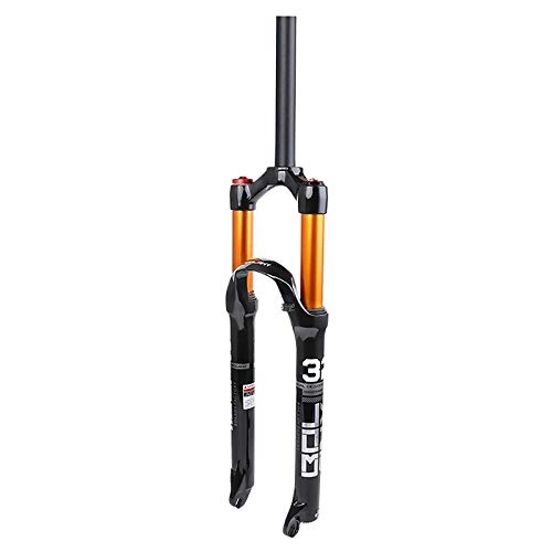 Mountain Bike Fork : SM SunniMix High Strength Bike Suspension Fork- Double Air Chamber Mountain Bicycle Damper Vibration Reducing Fork for 26'' 27.5'' 29'' Mountain Bikes - Straight 27.5 inch
