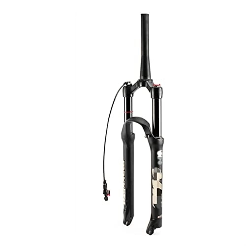 Mountain Bike Fork : SMANNI 26 / 27.5 / 29 Inch MTB Air Suspension Fork 120mm Travel Mountain Bike Front Fork with Damping Rebound Adjust Straight / Tapered Tube (Color : 26 Tapered Remote)