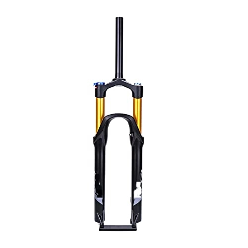 Mountain Bike Fork : SMANNI MTB 120mm Travel Air Suspension Fork 26 27.5 29 Inch QR Quick Release Straight Tube 1 1 / 8" for Mountain Bike Gold Color (Color : 27.5 Gold air fork)