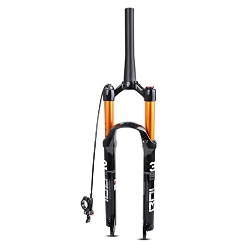 Mountain Bike Fork : SMANNI MTB Air Suspension Fork 26 / 27.5 / 29er Travel 120mm, Straight / Tapered Tube Manual / Remote Lockout XC AM Mountain Bike Forks (Color : Tapered Remote 27.5)