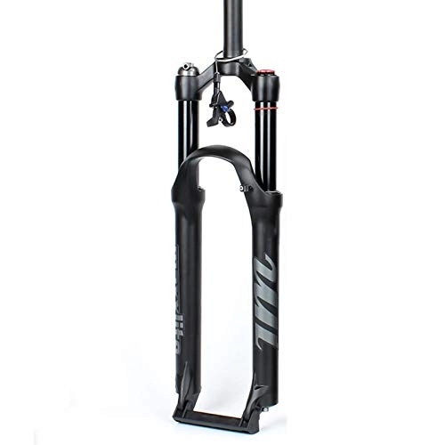 Mountain Bike Fork : SN Adjust 26 / 27.5 / 29 Inch Mountain Bike, Remote Lock Straight Canal / Spinal Canal Suspension Fork AIR Forks 120mm Travel Sports Outdoor (Color : Straight canal, Size : 27.5 inch)