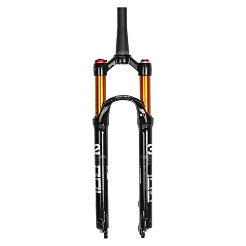 Mountain Bike Fork : SN Cycling Mountain Bike Front Fork, MTB Air Fork Suspension Rebound Adjustment Off Road Aluminum Alloy Riser Travel 100mm 26 / 27.5 / 29 Inch (Design : B, Size : 27.5inch)