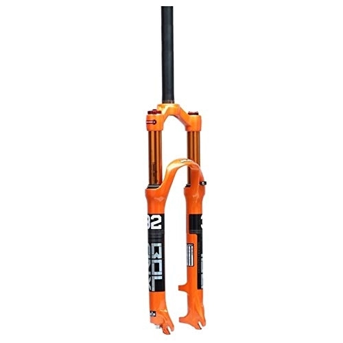 Mountain Bike Fork : SN Cycling MTB Mountain Bike Front Fork, Travel 100mm 1-1 / 8" Aluminum Alloy AIR System 26" 27.5" 29" Bicycle Suspension Fork - Orange (Size : 27.5inch)