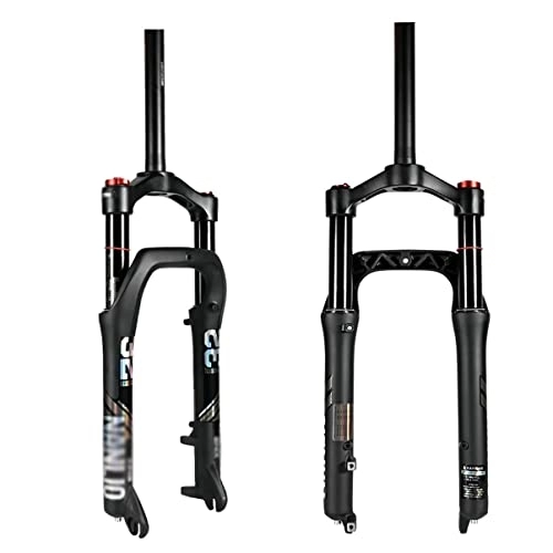 Mountain Bike Fork : Snow Fat MTB Fork 9 * 135 MM 20inch 26inch Forks Aluminum Alloy For 4.0 Tire Snow Mountain Bike Spread Bicycle Fat Suspension Fork (Size : 20")