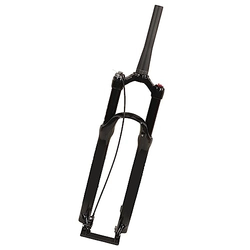 Mountain Bike Fork : Socobeta 29 Inch Bike Front Fork Mountain Bike Air SuspensionTapered Black Tube Remote Lockout for Road Cycling