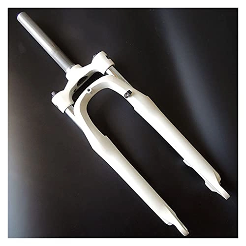 Mountain Bike Fork : SONG 24 inch mountain bike Fork spring suspension fork Aluminum alloy 28.6mm straight tube fork White