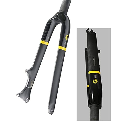 Mountain Bike Fork : SONGYU Bicycle fork, Mountain Bike Front Fork Bicycle Front Fork 14 / 16 / 18 / 20 Inch Full Carbon Front Fork Full Carbon Fiber Small Wheel Bicycle Cbrake + Discbrake Front Fork Open File 100mm