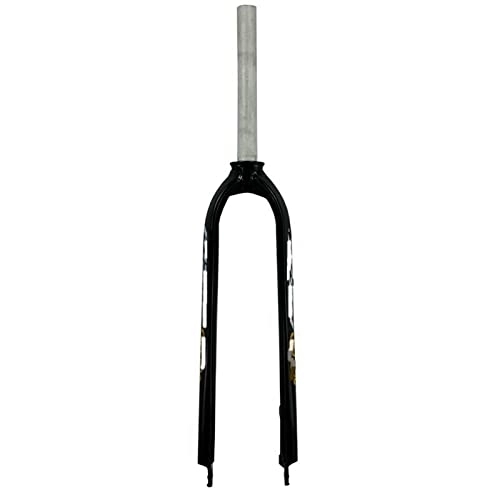 Mountain Bike Fork : SORBEZ 26" 27.5" 29" hard disc fork MTB mountain bike disc brakes Aluminums bicycle front fork 1-1 / 8 700C disc road bike fork (Color : Gloss black orange)