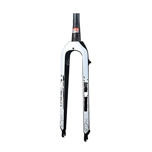 Mountain Bike Fork : SORBEZ Carbon Fiber Bicycle Fork Ultralight Mountain Bike Fork 26 27.5 29 Inch Tapered Tube MTB Fork Fit Disc Brake Bike Part (Color : 29er-Glossy-White)