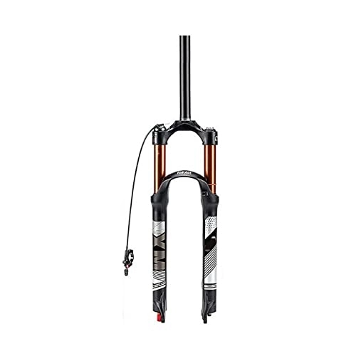 Mountain Bike Fork : SORBEZ MTB Air Suspension Fork 120mm Travel 26 / 27.5 / 29inch Mountain Bike Fork Remote / Manual Lockout 9mm QR Bicycle Fork (Color : 27.5-Remote-Straight)